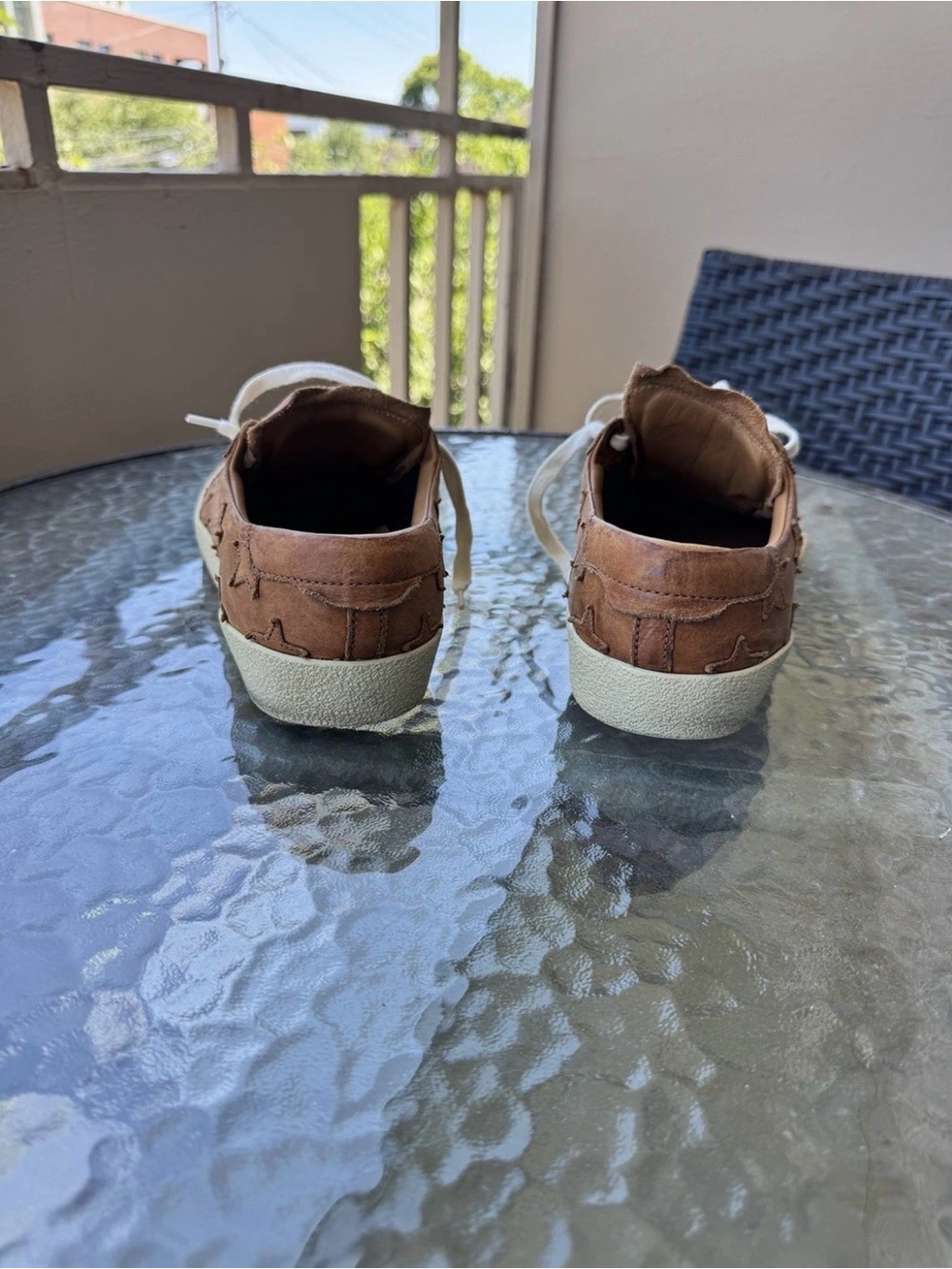 Saint Laurent Court Classic Tan Leather Star Sneakers - Size EU 40 (Insole 25,5) - Picture 4 of 11